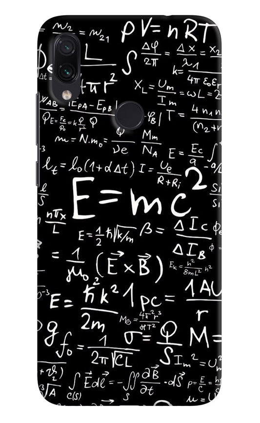 Physics Formula Redmi Note 7 Pro Hard Case Back Cover by Casekaro