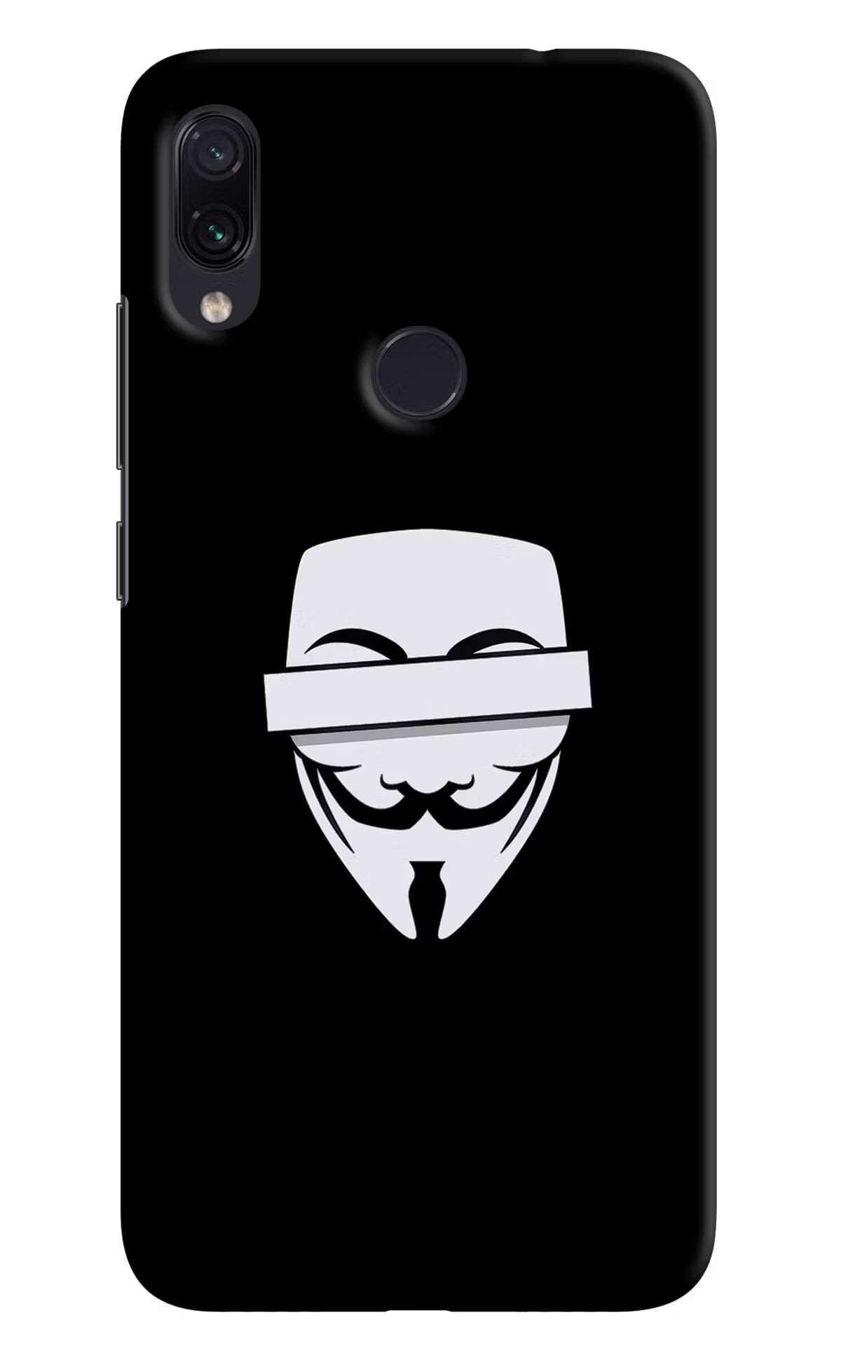 Anonymous Face Redmi Note 7 Pro Hard Case Back Cover by Casekaro