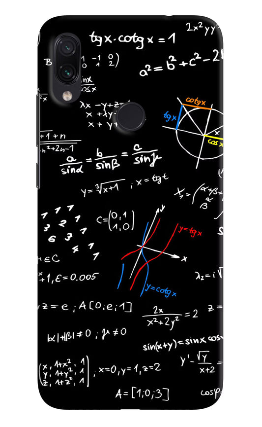 Mathematics Formula Redmi Note 7 Pro Hard Case Back Cover by Casekaro