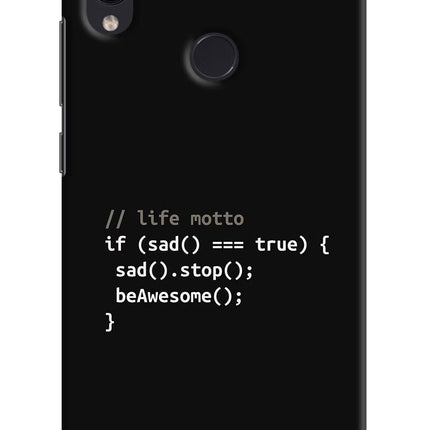 Life Motto Code Redmi Note 7 Pro Hard Case Back Cover by Casekaro
