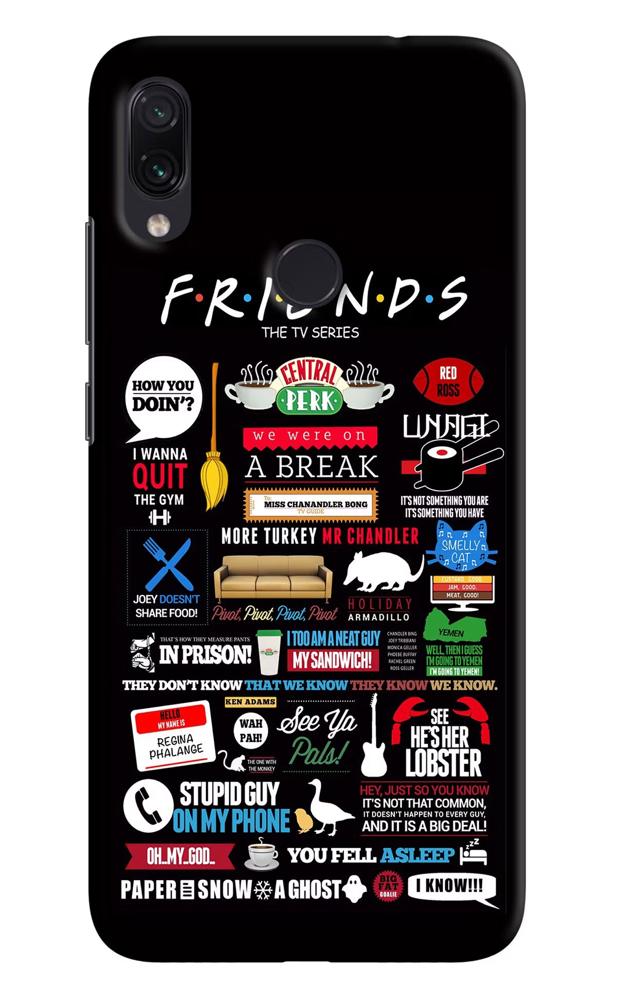 FRIENDS Redmi Note 7 Pro Hard Case Back Cover by Casekaro