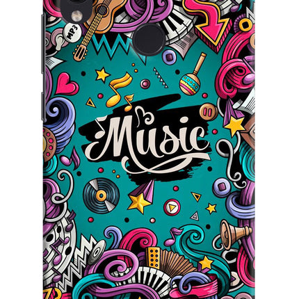 Music Graffiti Redmi Note 7 Pro Hard Case Back Cover by Casekaro
