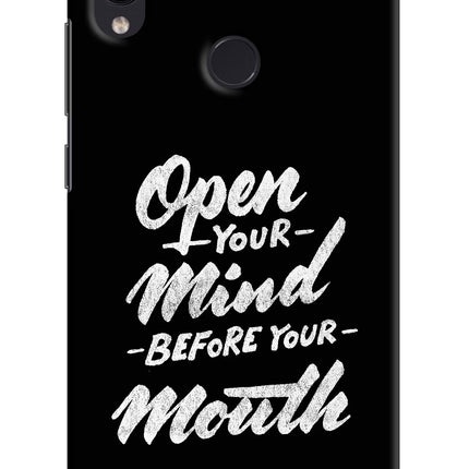 Open Your Mind Before Your Mouth Redmi Note 7 Pro Hard Case Back Cover by Casekaro