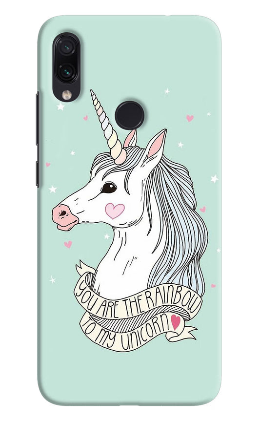 Unicorn Wallpaper Redmi Note 7 Pro Hard Case Back Cover by Casekaro
