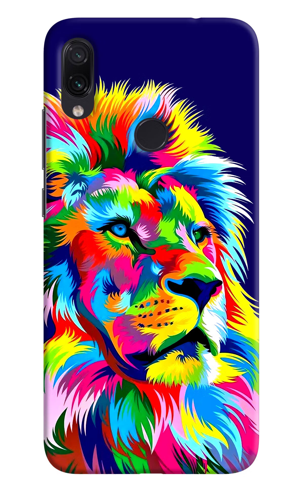 Vector Art Lion Redmi Note 7 Pro Hard Case Back Cover by Casekaro