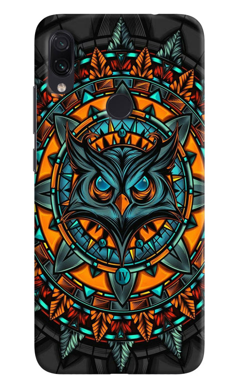 Angry Owl Art Redmi Note 7 Pro Back Cover
