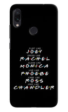 FRIENDS Character Redmi Note 7 Pro Hard Case Back Cover by Casekaro