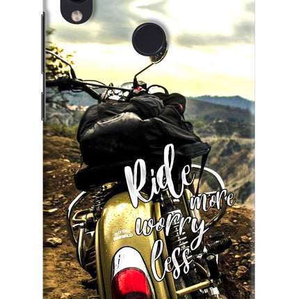 Ride More Worry Less Redmi Note 7 Pro Hard Case Back Cover by Casekaro