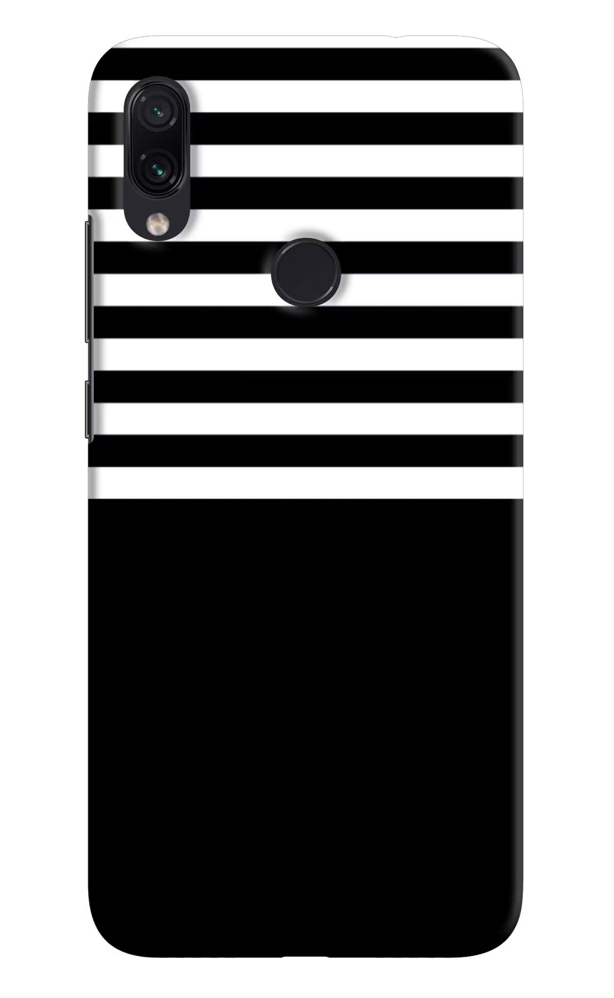 Black and White Print Redmi Note 7 Pro Hard Case Back Cover by Casekaro