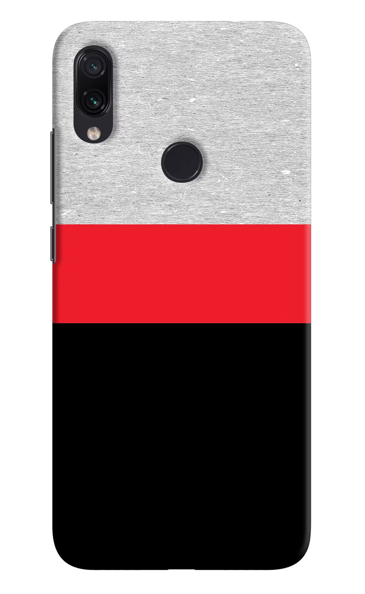 Tri Color Pattern Redmi Note 7 Pro Hard Case Back Cover by Casekaro