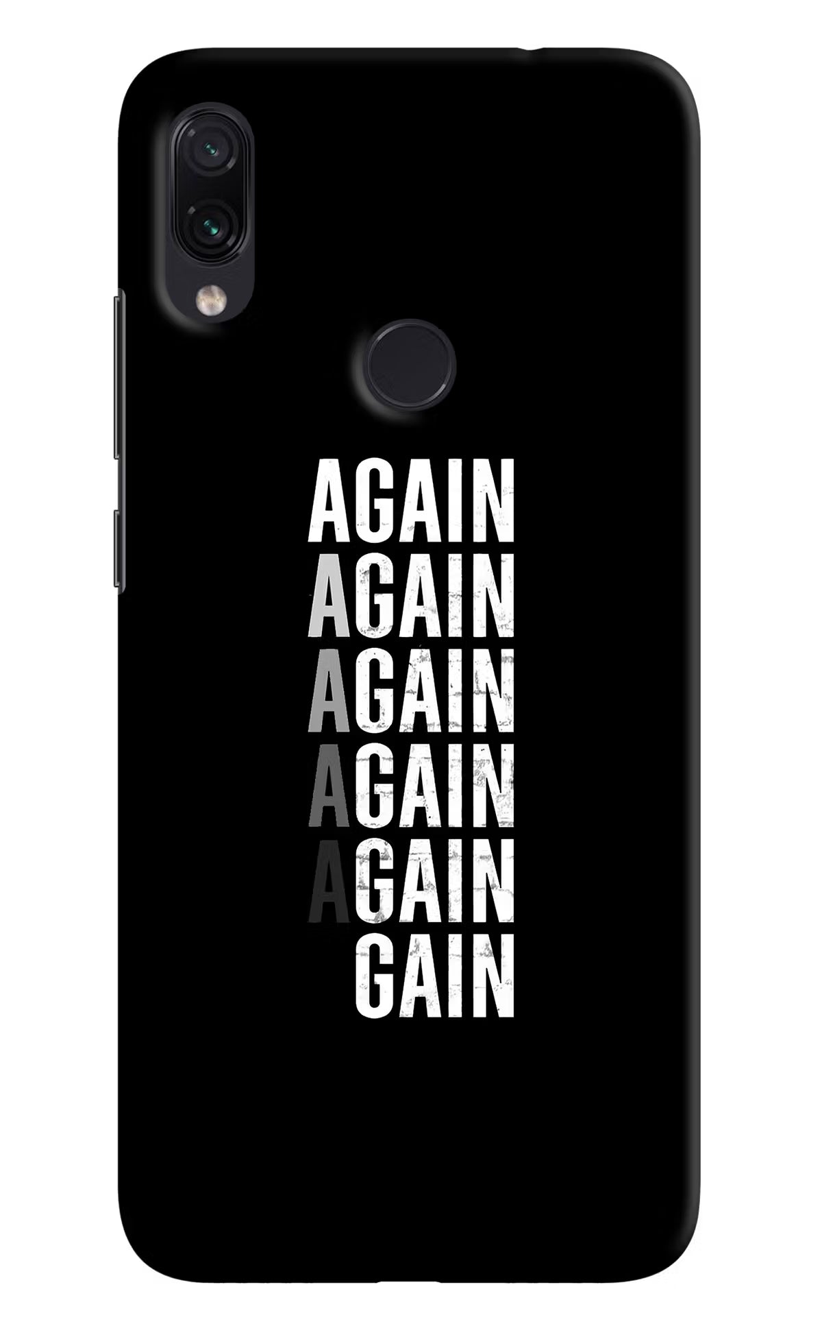 Again Again Gain Redmi Note 7 Pro Hard Case Back Cover by Casekaro