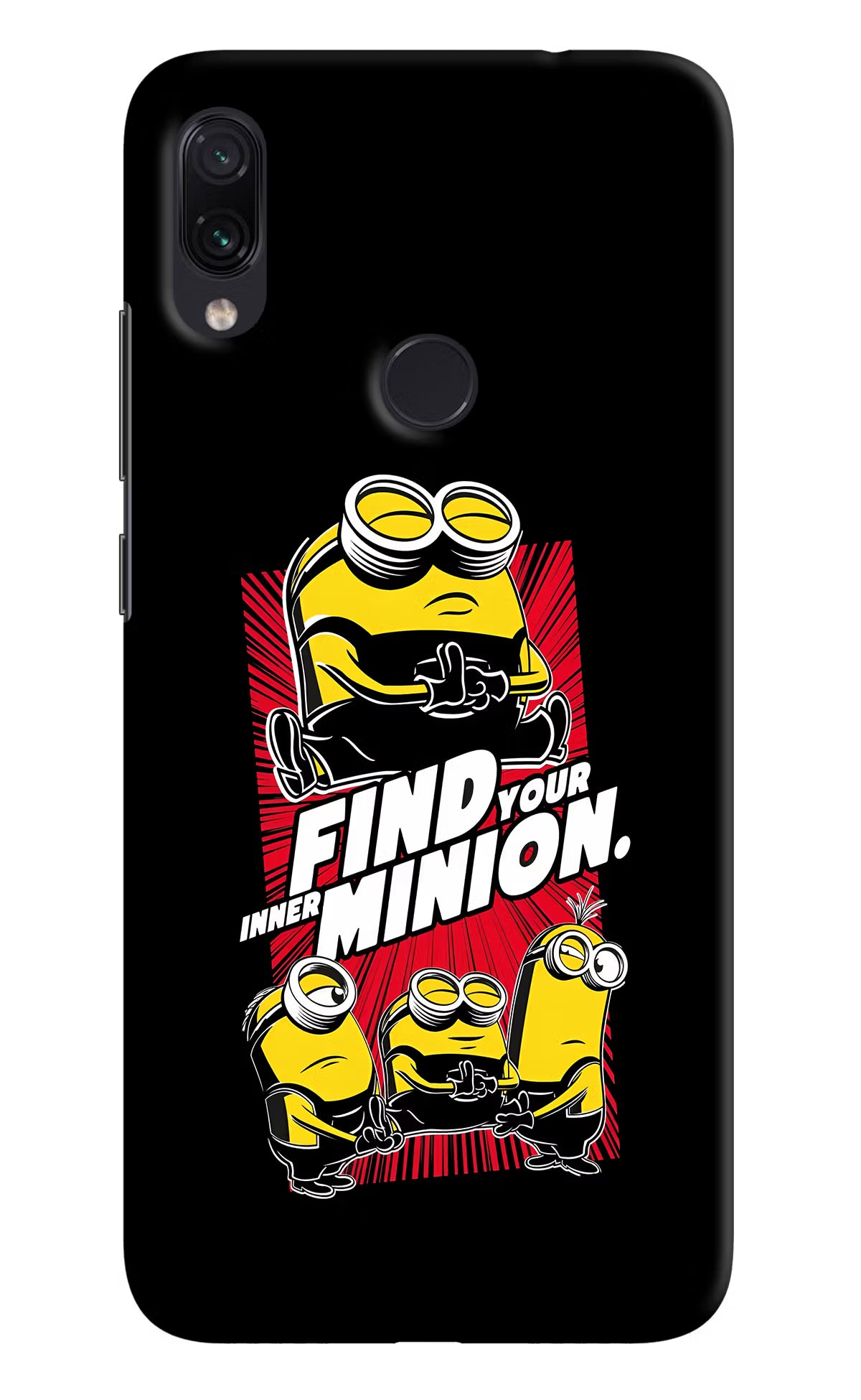 Find your inner Minion Redmi Note 7 Pro Hard Case Back Cover by Casekaro