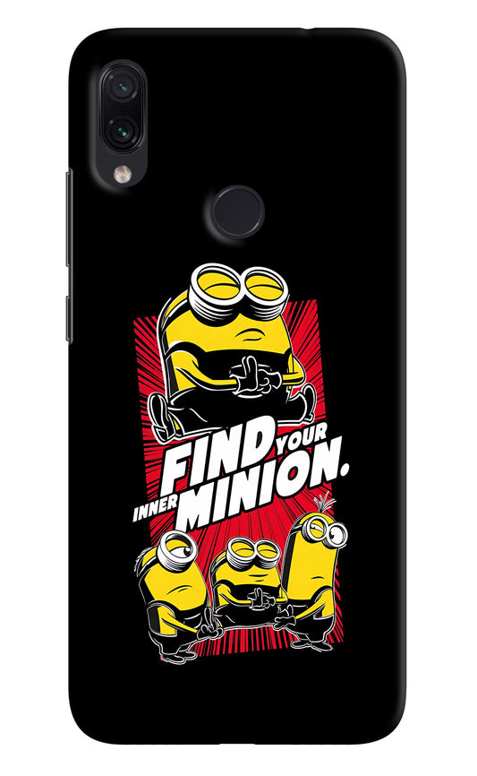 Find your inner Minion Redmi Note 7 Pro Hard Case Back Cover by Casekaro