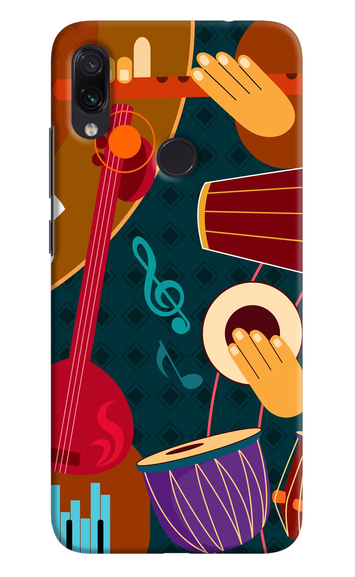 Music Instrument Redmi Note 7 Pro Hard Case Back Cover by Casekaro