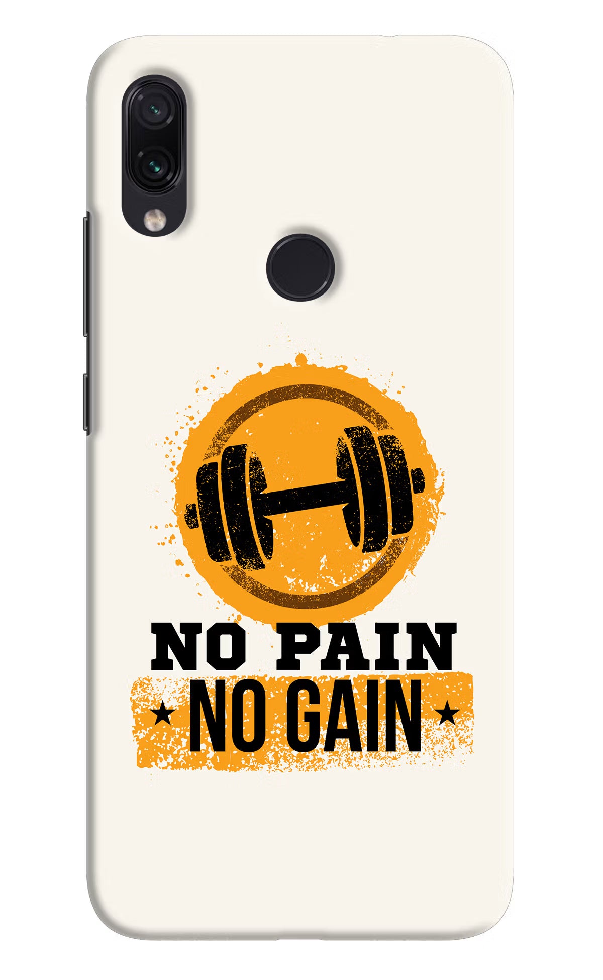 No Pain No Gain Redmi Note 7 Pro Hard Case Back Cover by Casekaro