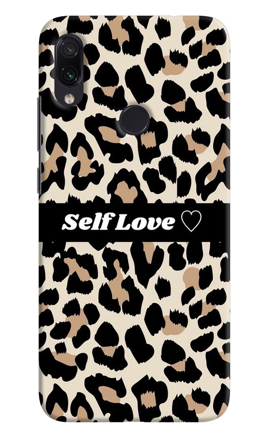 Leopard Print Self Love Redmi Note 7 Pro Hard Case Back Cover by Casekaro