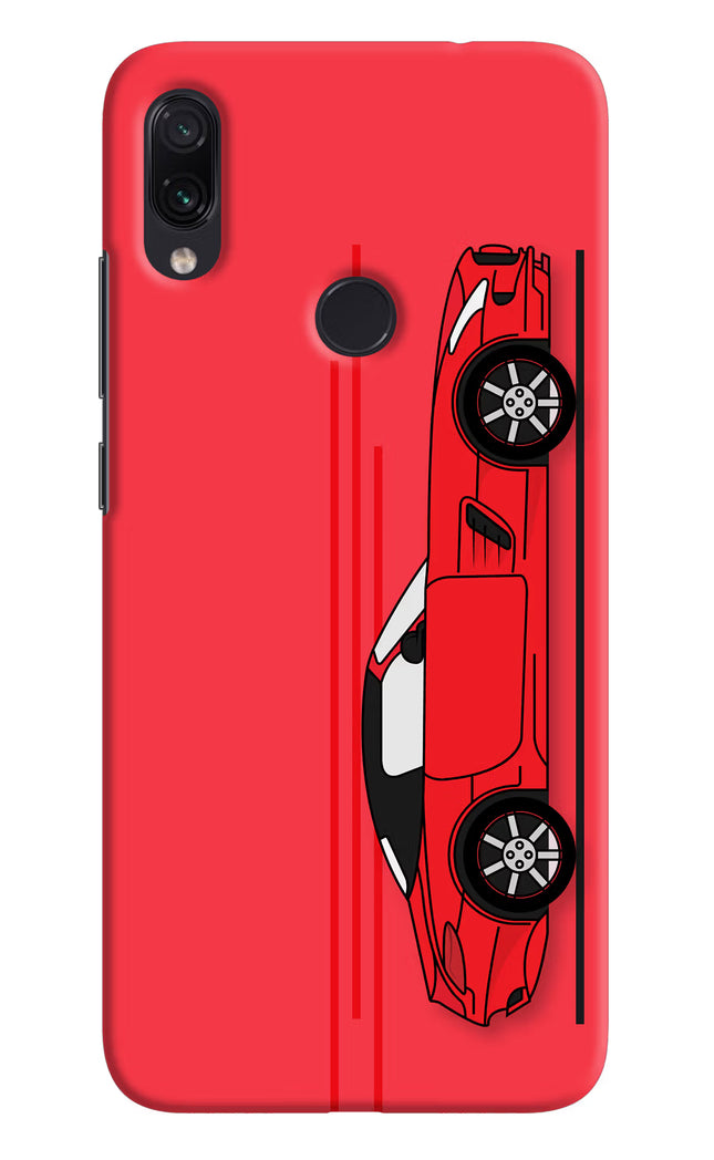 Red Velocity Redmi Note 7 Pro Hard Case Back Cover by Casekaro