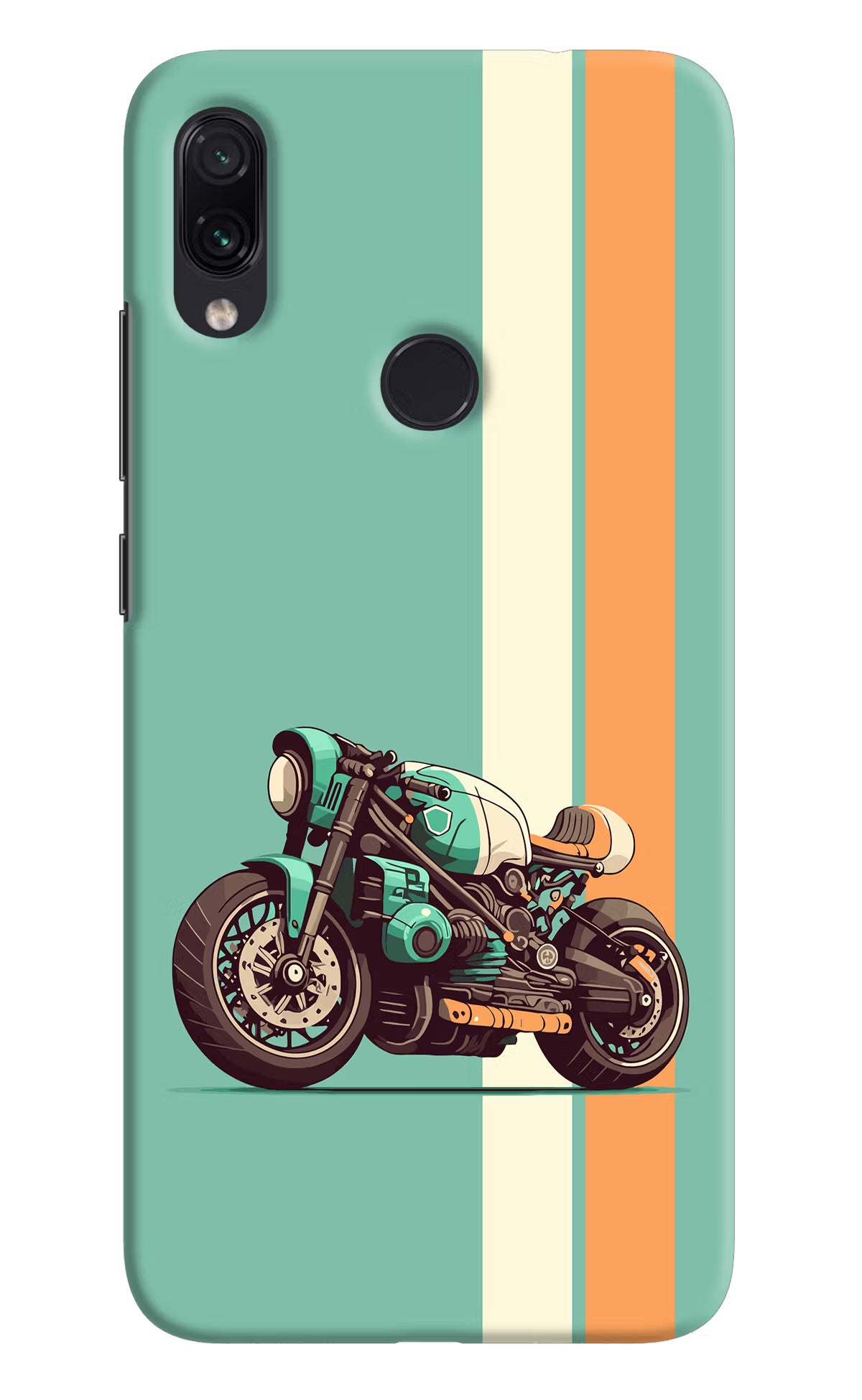 Striped Moto Drift Redmi Note 7 Pro Hard Case Back Cover by Casekaro