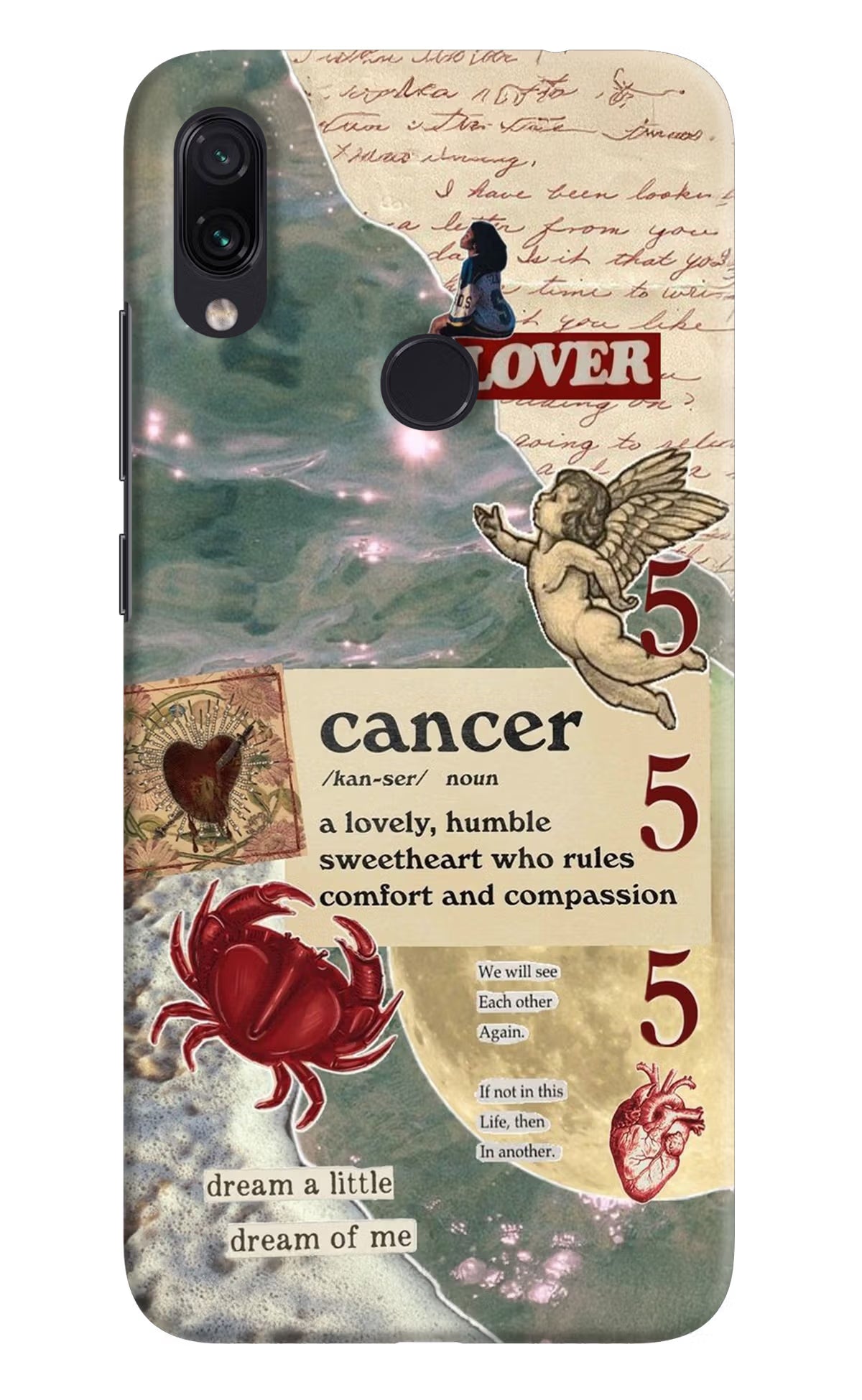 Cancer Zodiac Redmi Note 7 Pro Hard Case Back Cover by Casekaro