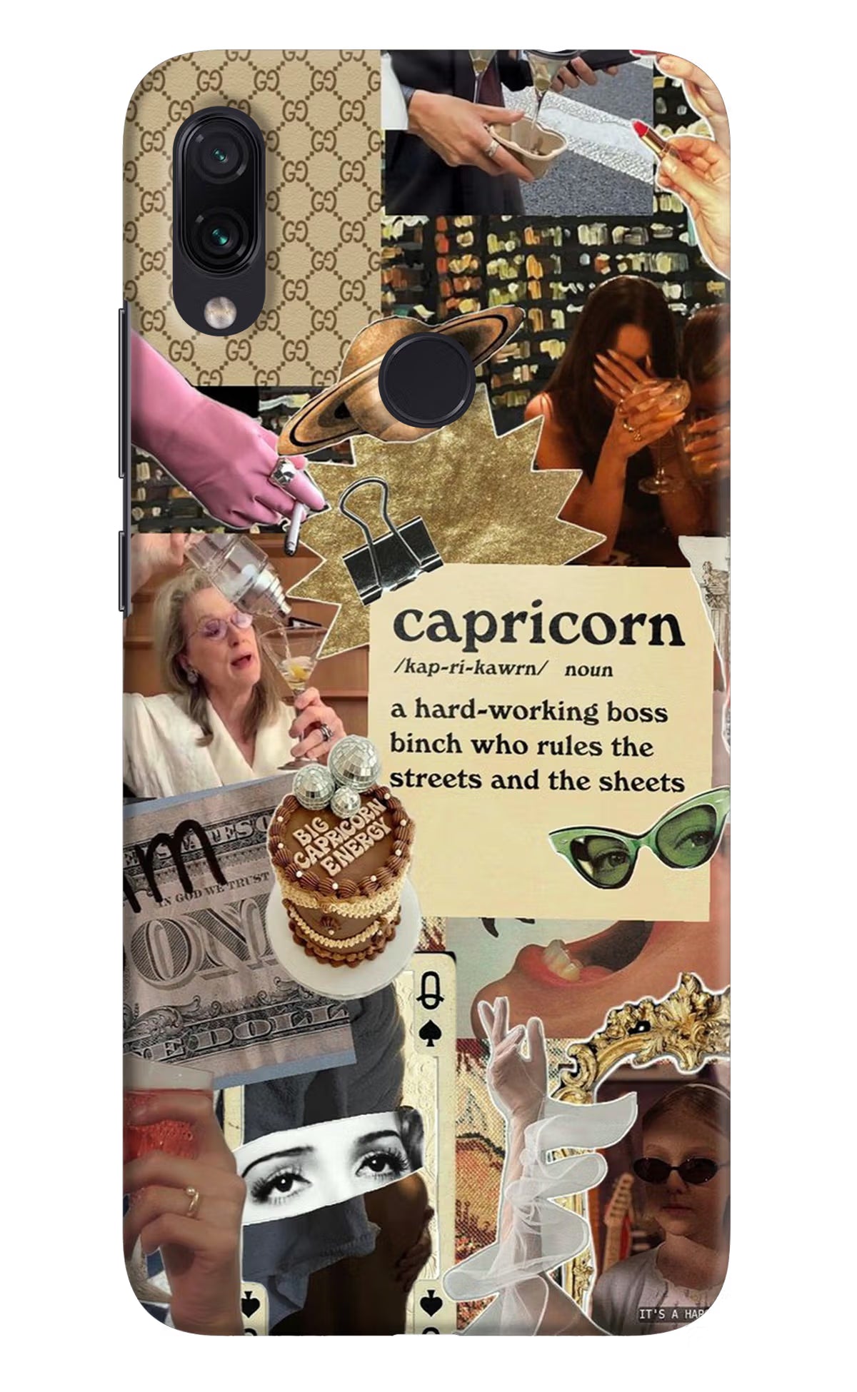 Capricorn Zodiac Redmi Note 7 Pro Hard Case Back Cover by Casekaro