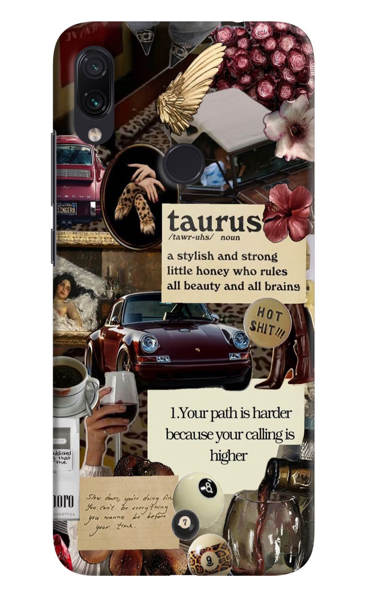 Taurus Zodiac Redmi Note 7 Pro Hard Case Back Cover by Casekaro