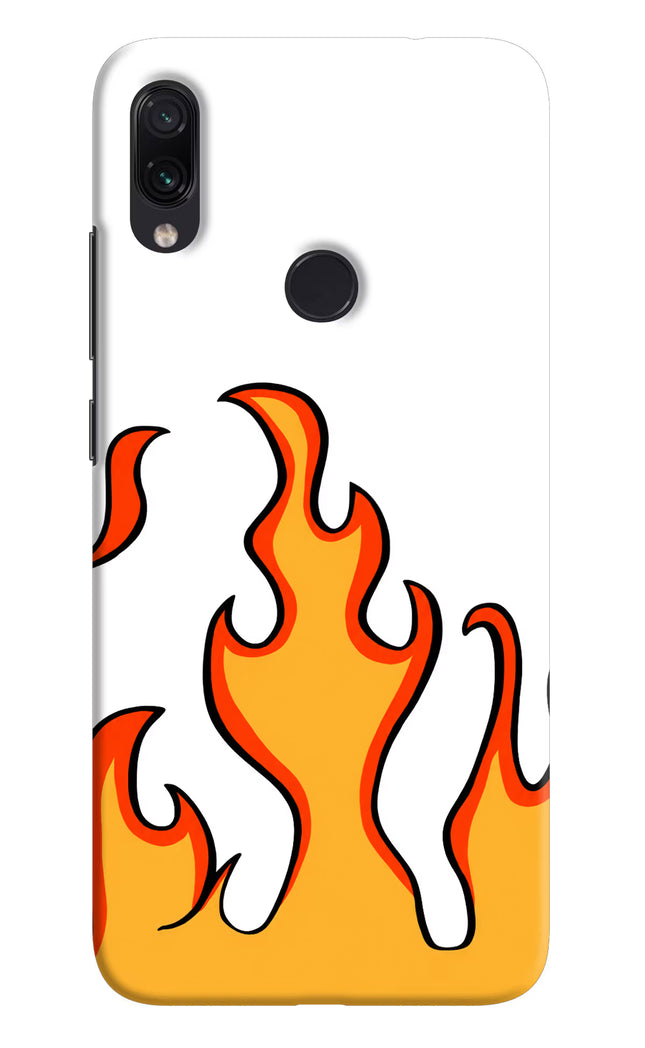 Fired Up – White Redmi Note 7 Pro Hard Case Back Cover by Casekaro