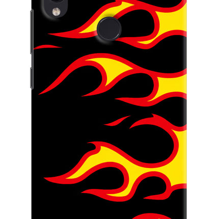 Side Sweep Flames Redmi Note 7 Pro Hard Case Back Cover by Casekaro