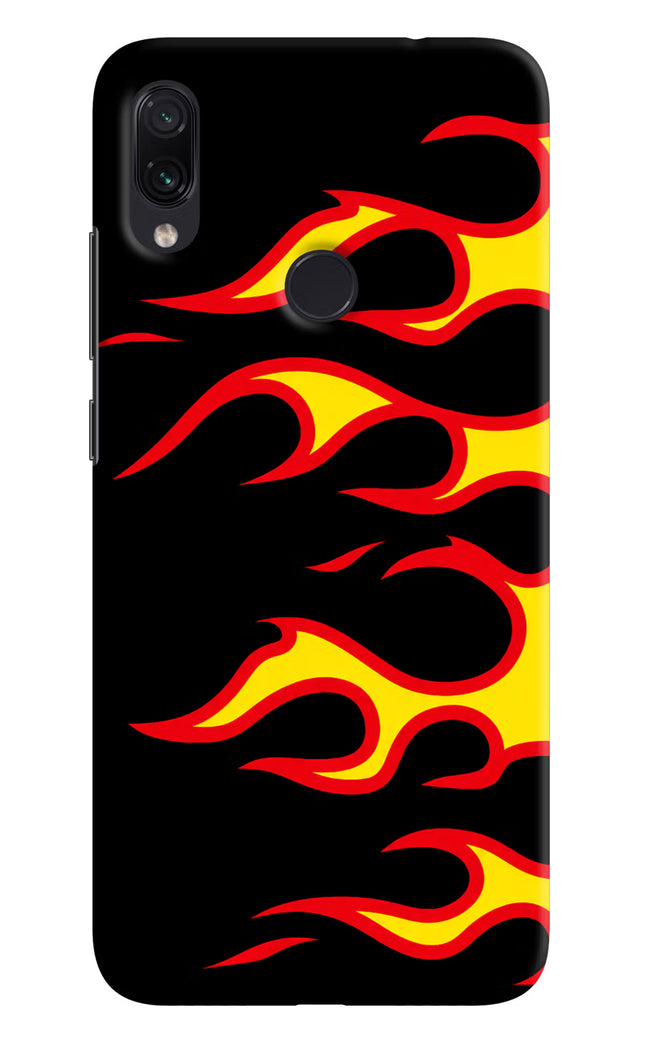 Side Sweep Flames Redmi Note 7 Pro Hard Case Back Cover by Casekaro
