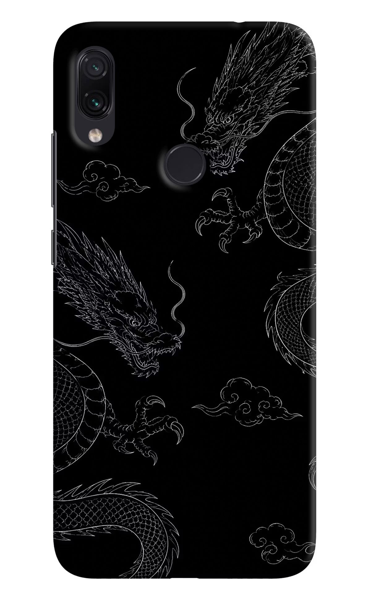 Twin Dragons Redmi Note 7 Pro Hard Case Back Cover by Casekaro