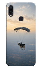 Skydiving Cow Redmi Note 7 Pro Hard Case Back Cover by Casekaro