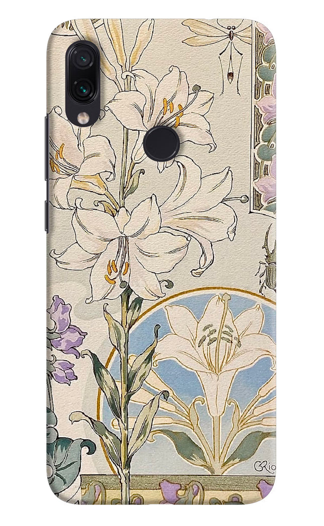 White Lily Redmi Note 7 Pro Hard Case Back Cover by Casekaro