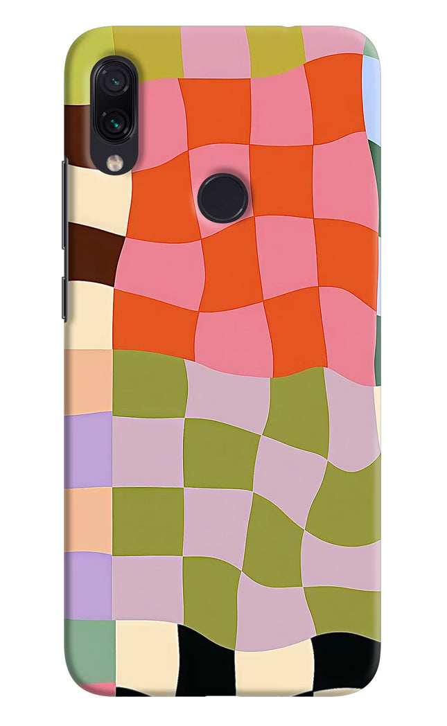 Wavy Grid Redmi Note 7 Pro Hard Case Back Cover by Casekaro