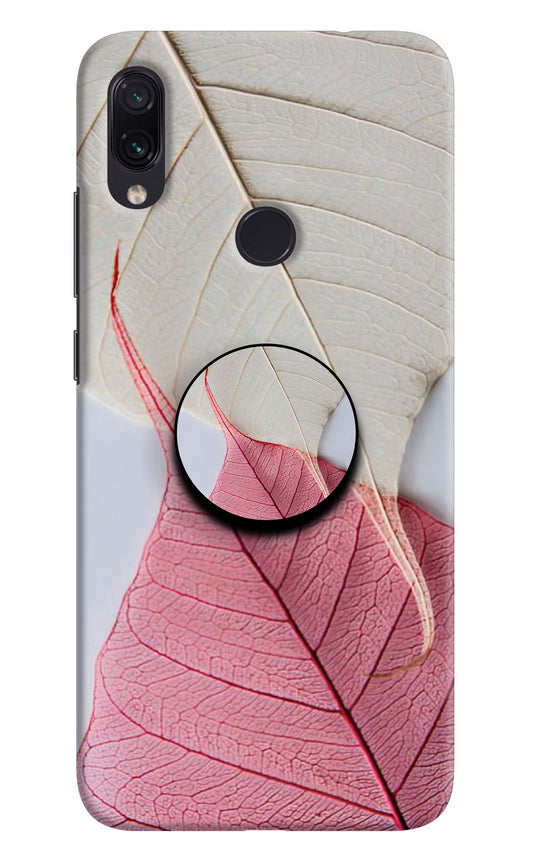 White Pink Leaf Redmi Note 7 Pro Pop Case by Casekaro