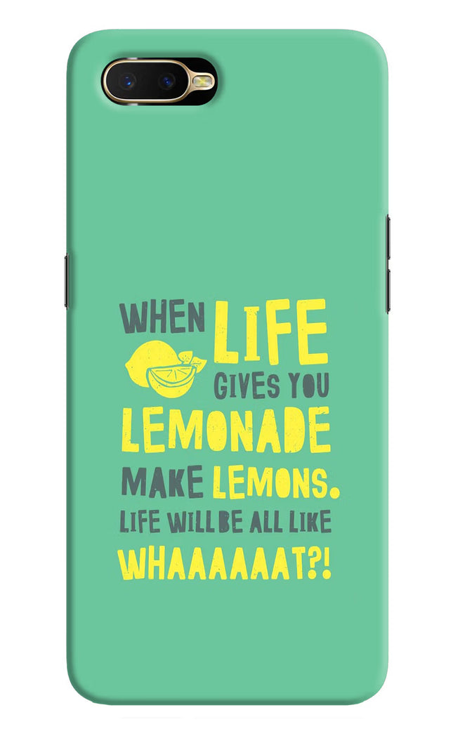 Quote Oppo K1 Hard Case Back Cover by Casekaro