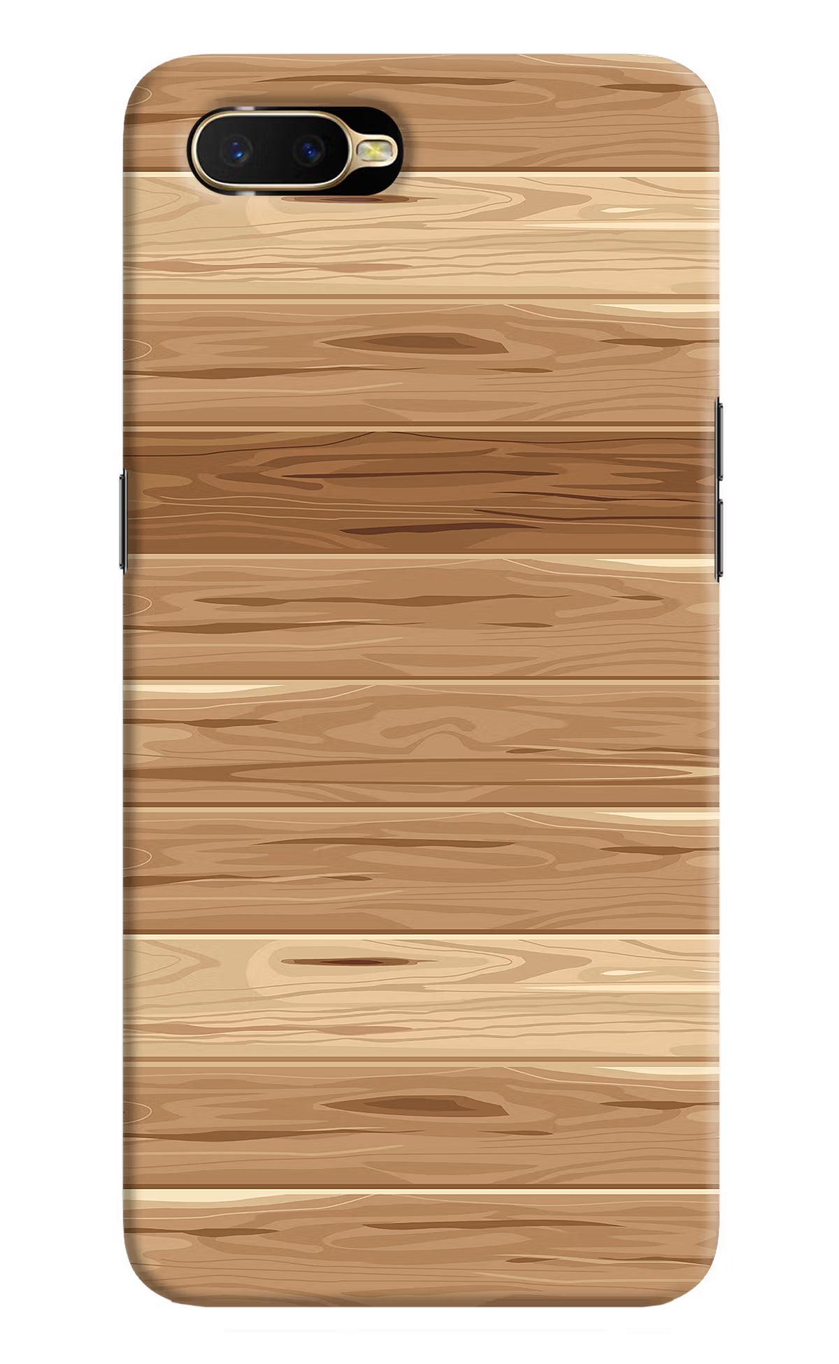 Wooden Vector Oppo K1 Hard Case Back Cover by Casekaro