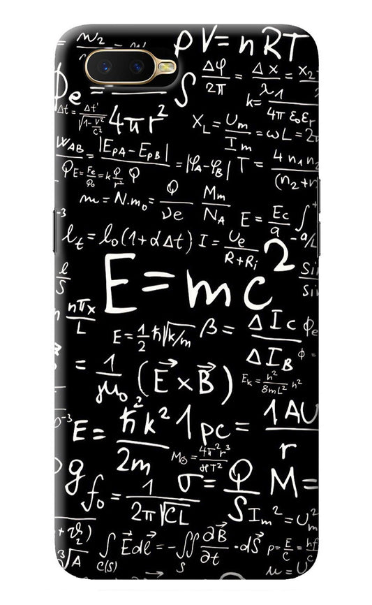 Physics Albert Einstein Formula Oppo K1 Back Cover