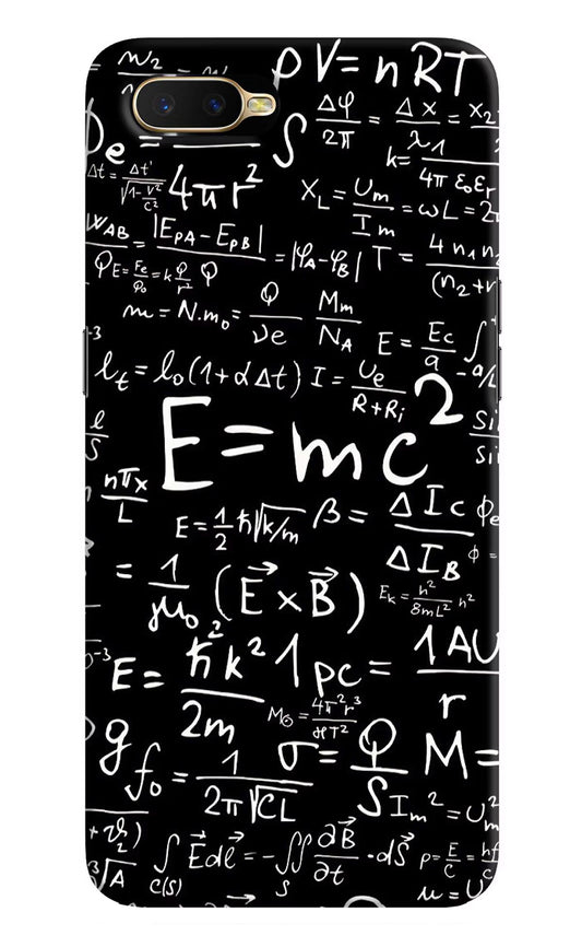 Physics Formula Oppo K1 Hard Case Back Cover by Casekaro