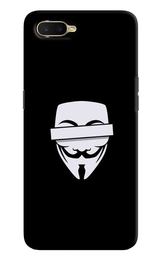 Anonymous Face Oppo K1 Hard Case Back Cover by Casekaro