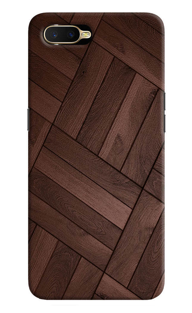 Wooden Texture Design Oppo K1 Hard Case Back Cover by Casekaro
