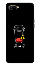 Coffee Oppo K1 Hard Case Back Cover by Casekaro