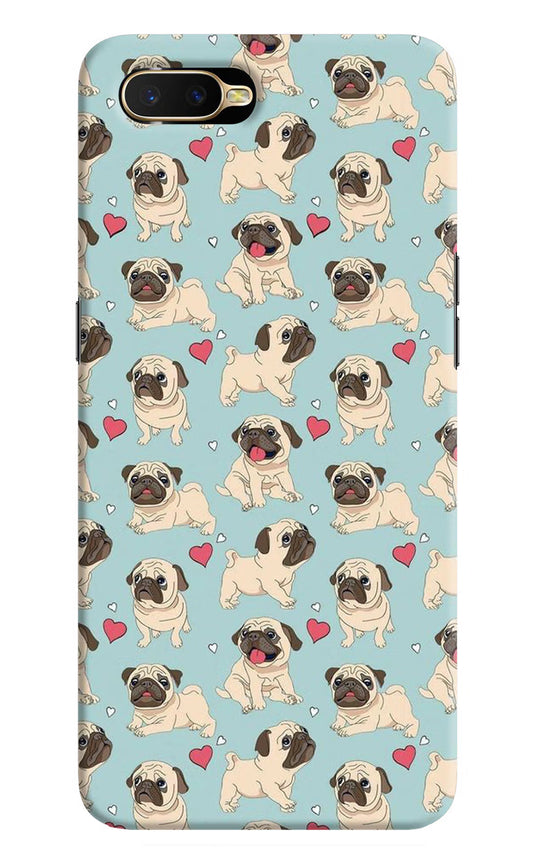 Pug Dog Oppo K1 Hard Case Back Cover by Casekaro