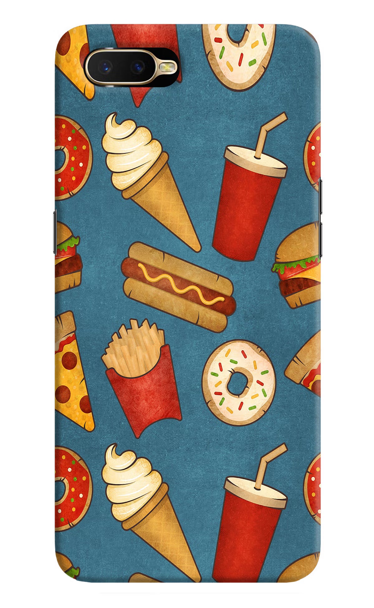 Foodie Oppo K1 Hard Case Back Cover by Casekaro