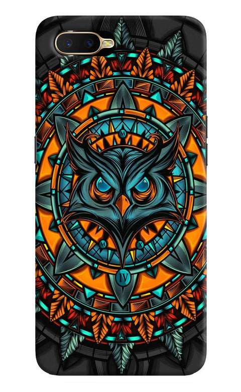 Angry Owl Art Oppo K1 Back Cover