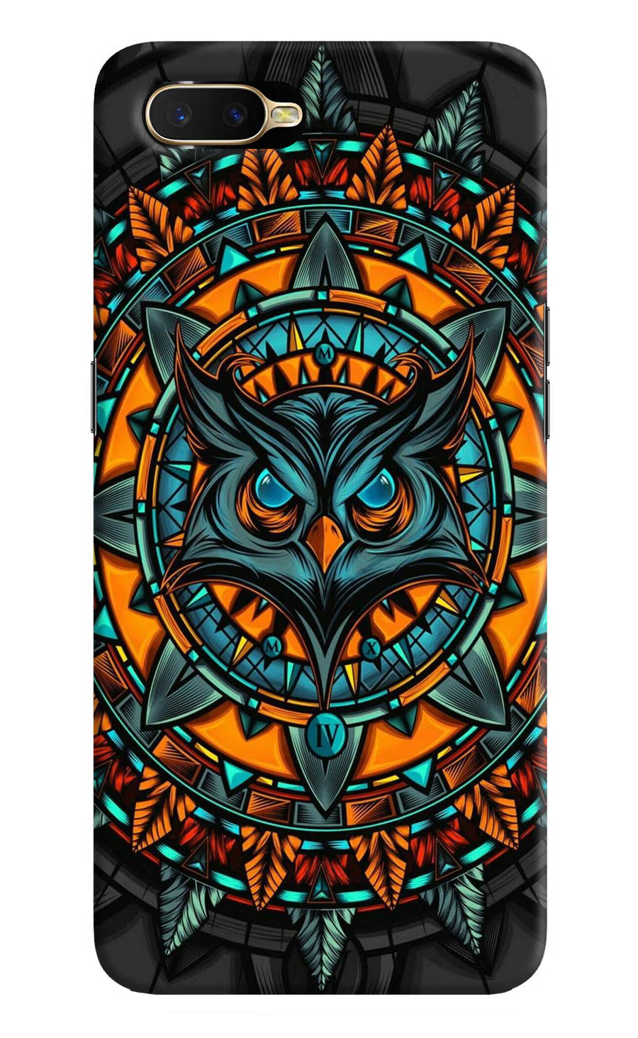 Angry Owl Art Oppo K1 Back Cover, Hard case