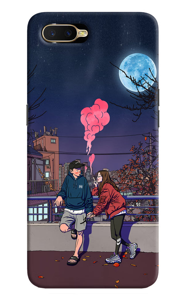 Chilling Couple Oppo K1 Hard Case Back Cover by Casekaro