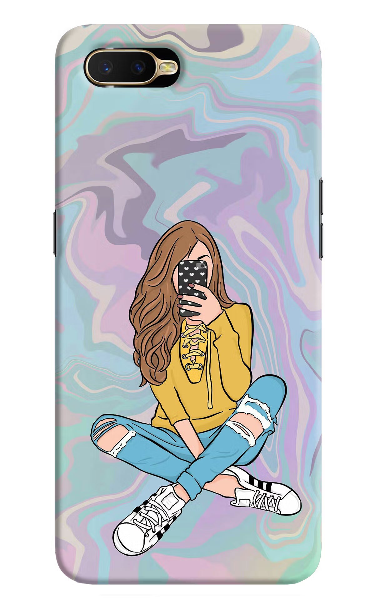 Selfie Girl Oppo K1 Hard Case Back Cover by Casekaro