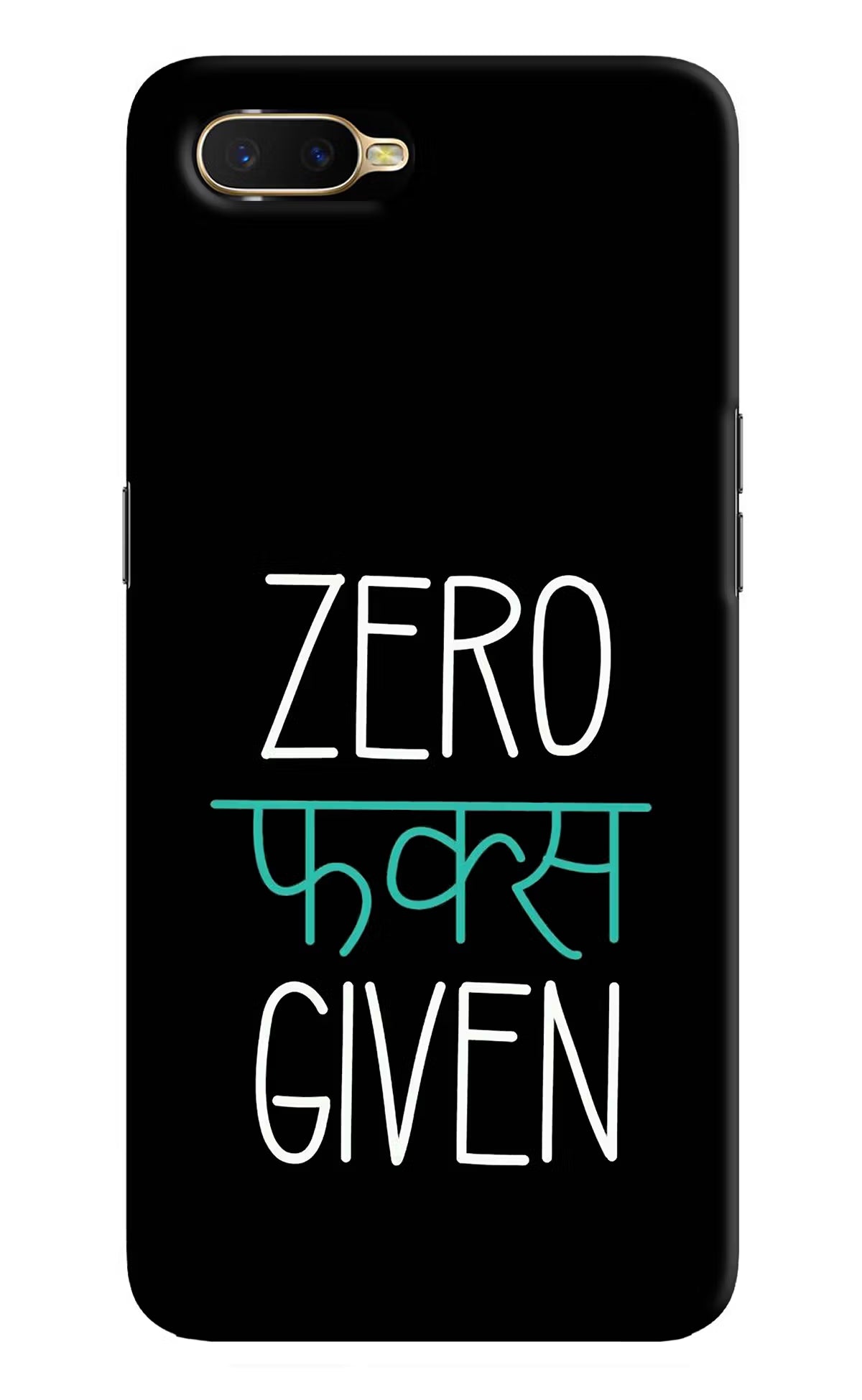 Zero Fucks Given Oppo K1 Hard Case Back Cover by Casekaro