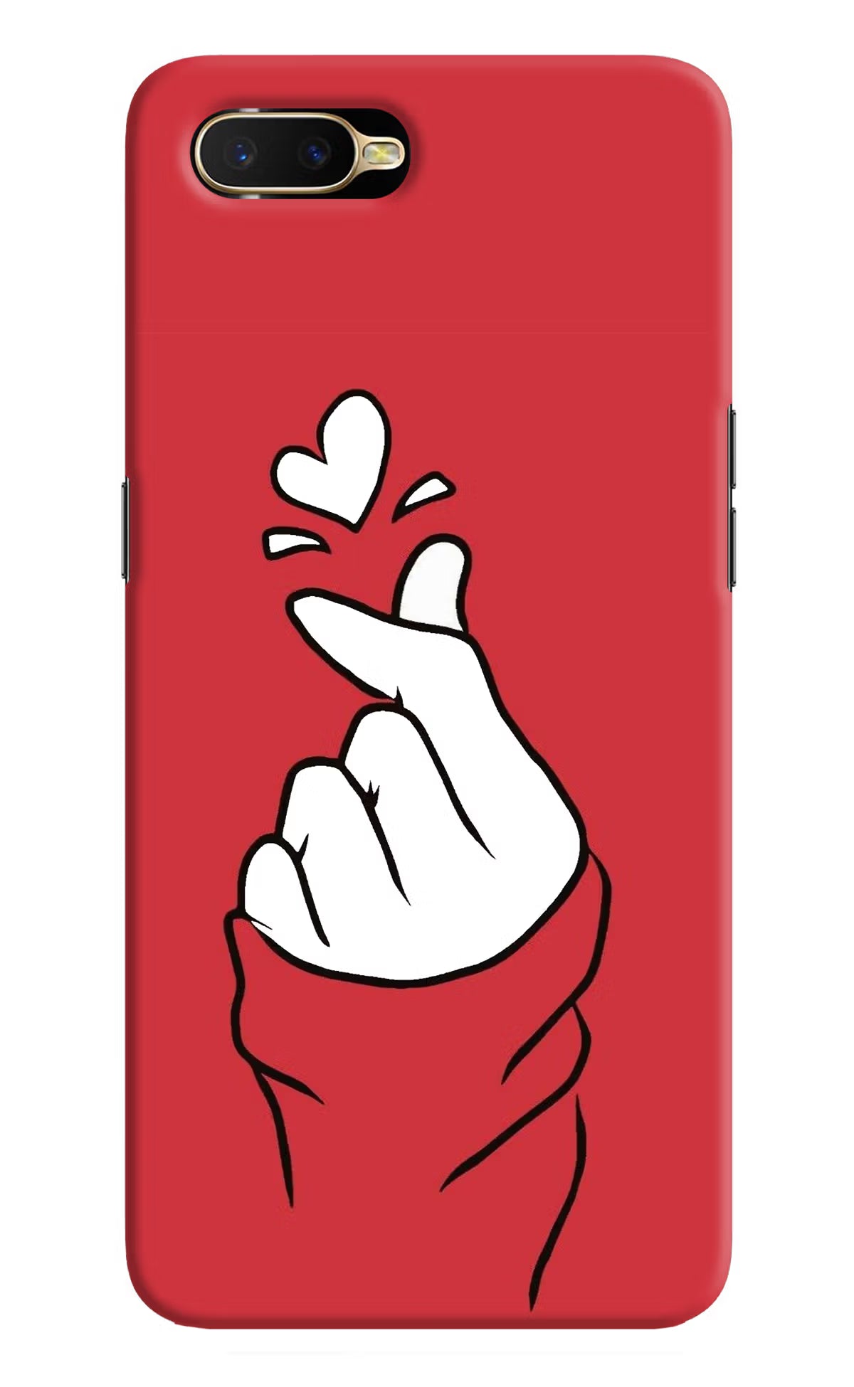 Korean Love Sign Oppo K1 Hard Case Back Cover by Casekaro