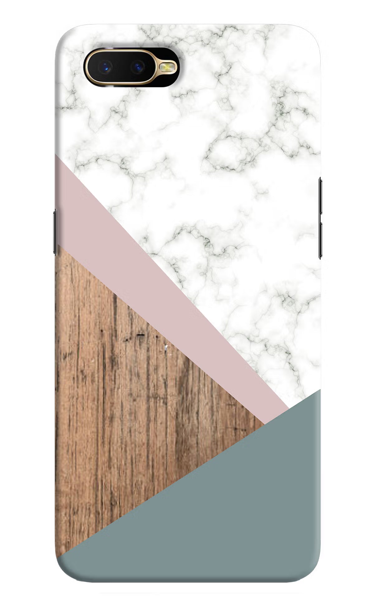 Marble wood Abstract Oppo K1 Hard Case Back Cover by Casekaro
