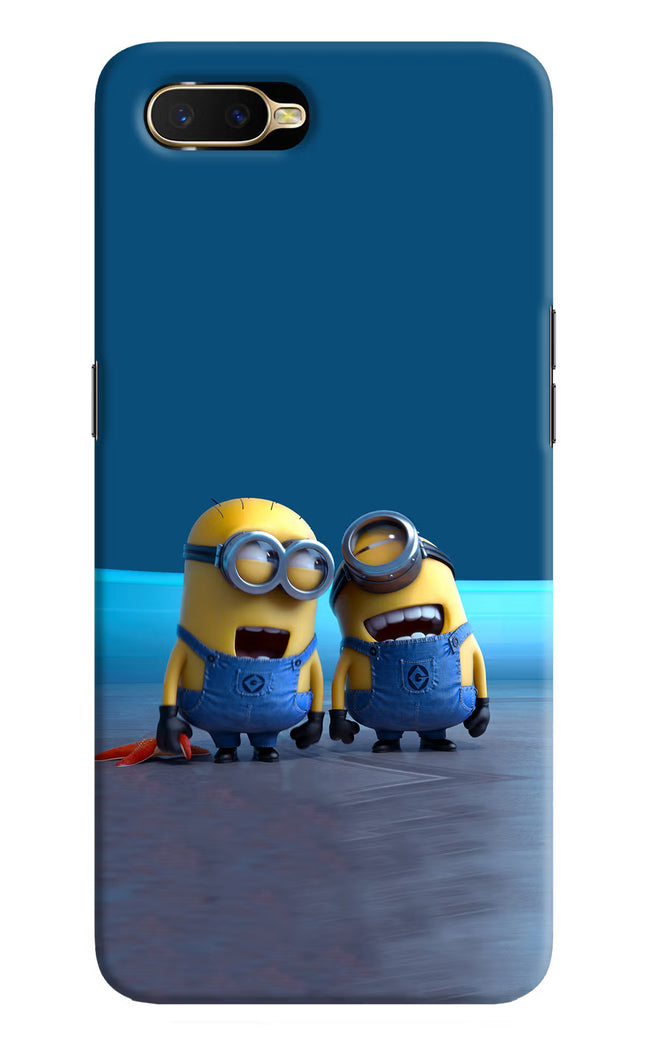 Minion Laughing Oppo K1 Hard Case Back Cover by Casekaro